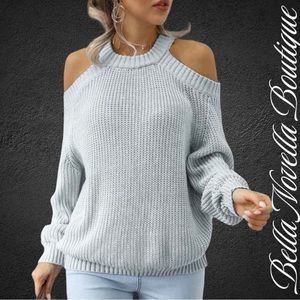 Dove Gray Cut Out Sweater